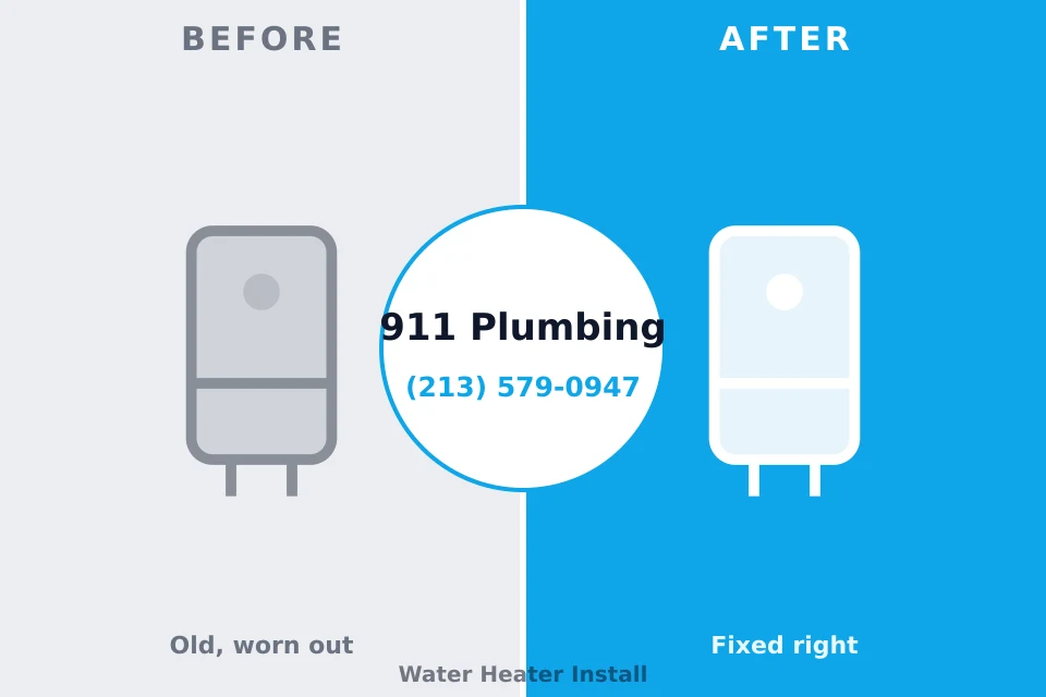 Before and after: plumbing repair Roaring Spring, PA